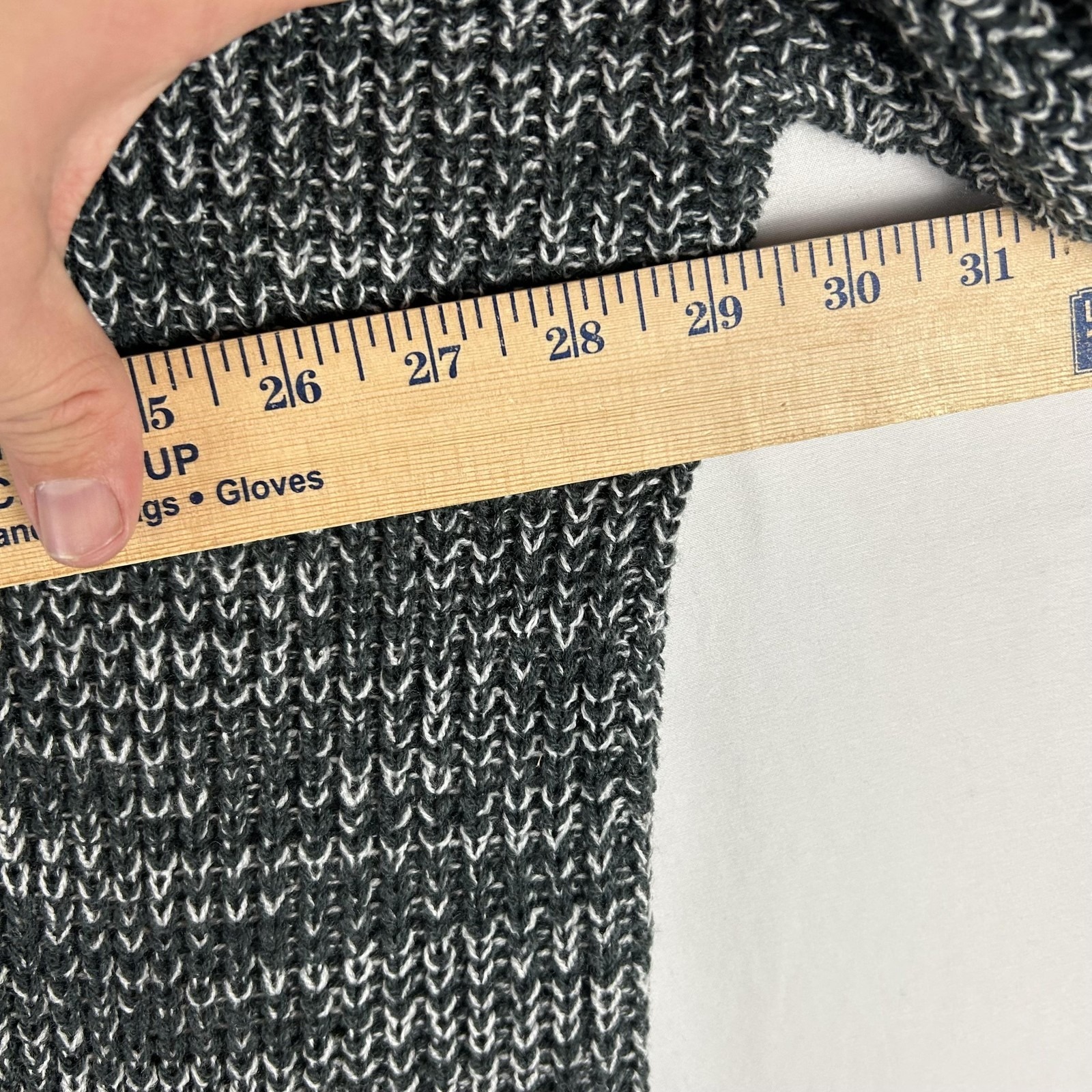 West Louis Sweater Mens L Gray Shawl Collar Button Front Knit Cardigan Oversize — image 7 of 8